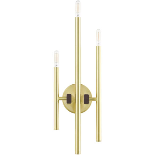 49343-12 3 Light Satin Brass ADA Triple Sconce-Lighting LumensWall Sconces