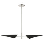 49492-91 2 Light Brushed Nickel Linear Chandelier-Lighting LumensChandeliers