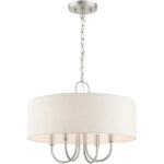 49804-91 4 Light Brushed Nickel Pendant Chandelier-Lighting LumensChandeliers