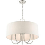 49805-91 5 Light Brushed Nickel Pendant Chandelier-Lighting LumensChandeliers