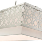 49868-91 6 Light Brushed Nickel Linear Chandelier-Lighting LumensChandeliers