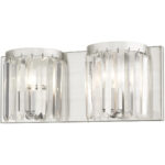 17 inch 2 Light Brushed Nickel Bathroom Vanity light fixture with Steel base material-Lighting LumensBath/Vanity