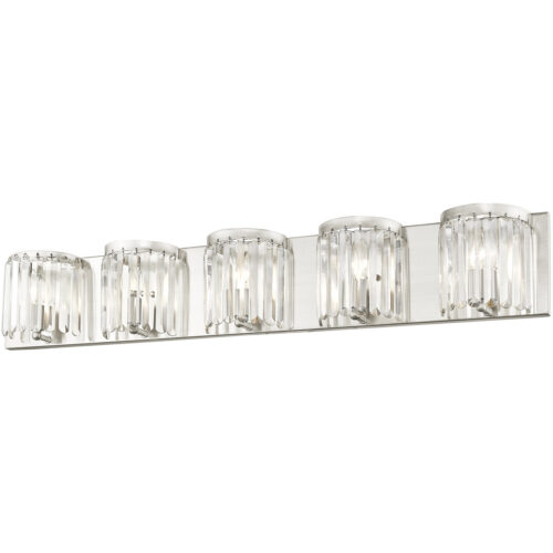 50535-91_04 42.75 inch 5 Light Brushed Nickel Bathroom Vanity light fixture with Steel base material-Lighting LumensBath/Vanity