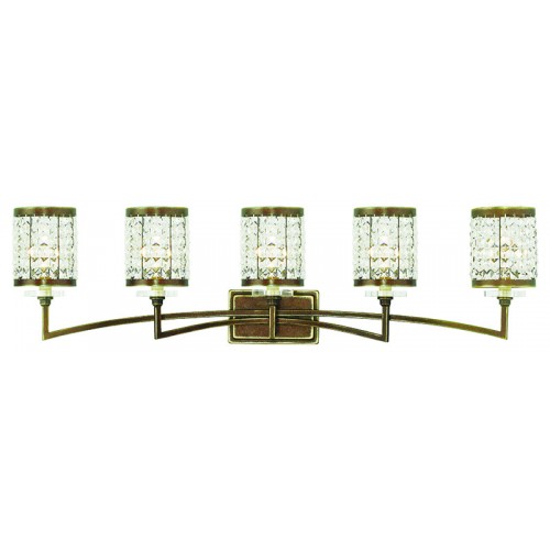 50565-64-500x500 42.25 inch 5 Light Palacial Bronze Bathroom Vanity light fixture with Clear Crystals Shade-Lighting LumensBath/Vanity