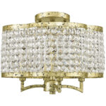 4 Light Winter Gold Mini Chandelier/Semi Flush with Steel base material-Lighting LumensSemi Flush