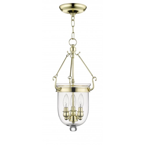 5063-02-500x500 3 Light Polished Brass Chain Lantern with Clear Glass Shade-Lighting LumensLantern