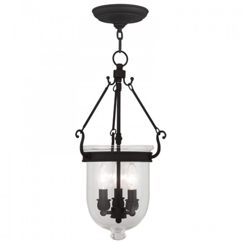 5063-04-500x500 3 Light Black Chain Lantern with Clear Glass Shade-Lighting LumensLantern