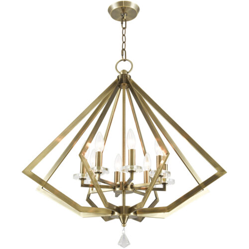 50668-01_03 8 Light Antique Brass Chandelier with Steel base material-Lighting LumensChandeliers