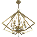 50668-01_04 8 Light Antique Brass Chandelier with Steel base material-Lighting LumensChandeliers