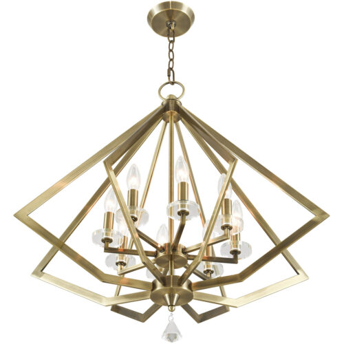 50668-01_04 8 Light Antique Brass Chandelier with Steel base material-Lighting LumensChandeliers