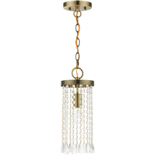 51062-01 1 Light Antique Brass Single Pendant-Lighting LumensPendant Lights
