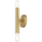 51132-12_04 5.125 inch 2 Light Satin Brass ADA Wall Sconce with Steel base material-Lighting LumensWall Sconces