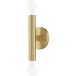 51132-12_07 5.125 inch 2 Light Satin Brass ADA Wall Sconce with Steel base material-Lighting LumensWall Sconces