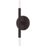 5.125 inch 2 Light Bronze ADA Wall Sconce with Steel base material-Lighting LumensWall Sconces