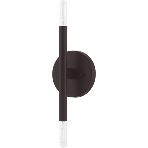 5.125 inch 2 Light Bronze ADA Wall Sconce with Steel base material-Lighting LumensWall Sconces