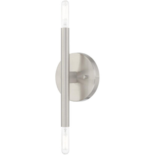 51172-91_01 5.125 inch 2 Light Brushed Nickel ADA Wall Sconce with Steel base material-Lighting LumensWall Sconces
