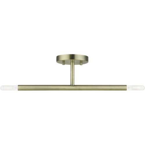 51179-01 2 Light Antique Brass Semi-Flush-Lighting LumensSemi Flush