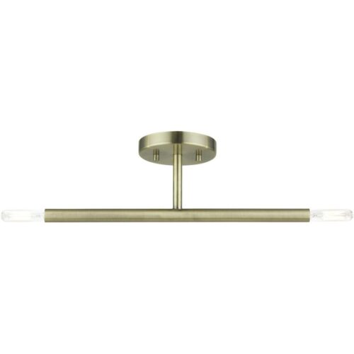 51179-01 2 Light Antique Brass Semi-Flush-Lighting LumensSemi Flush