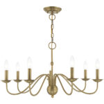 52167-01_01 7 Light Antique Brass Chandelier with Steel base material-Lighting LumensChandeliers