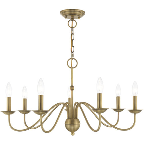 52167-01_01 7 Light Antique Brass Chandelier with Steel base material-Lighting LumensChandeliers
