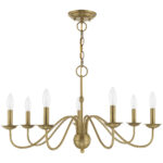 52167-01_02 7 Light Antique Brass Chandelier with Steel base material-Lighting LumensChandeliers
