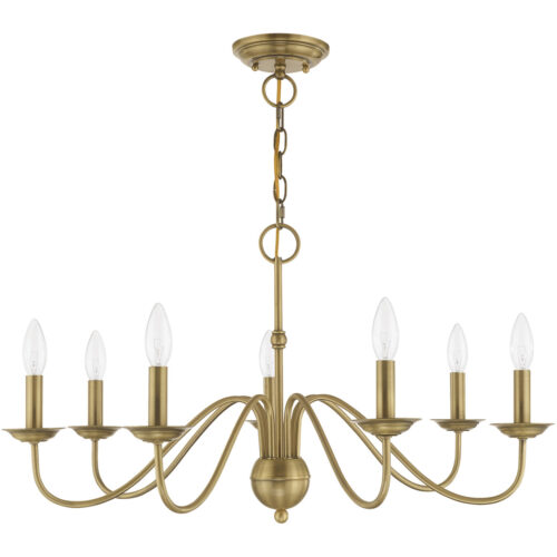 52167-01_02 7 Light Antique Brass Chandelier with Steel base material-Lighting LumensChandeliers