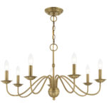 52167-01_03 7 Light Antique Brass Chandelier with Steel base material-Lighting LumensChandeliers