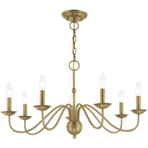 52167-01_03 7 Light Antique Brass Chandelier with Steel base material-Lighting LumensChandeliers