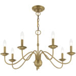 52167-01_04 7 Light Antique Brass Chandelier with Steel base material-Lighting LumensChandeliers