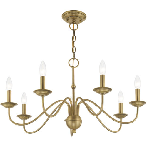 52167-01_04 7 Light Antique Brass Chandelier with Steel base material-Lighting LumensChandeliers
