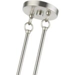 53643-91 3 Light Brushed Nickel Linear Chandelier-Lighting LumensChandeliers