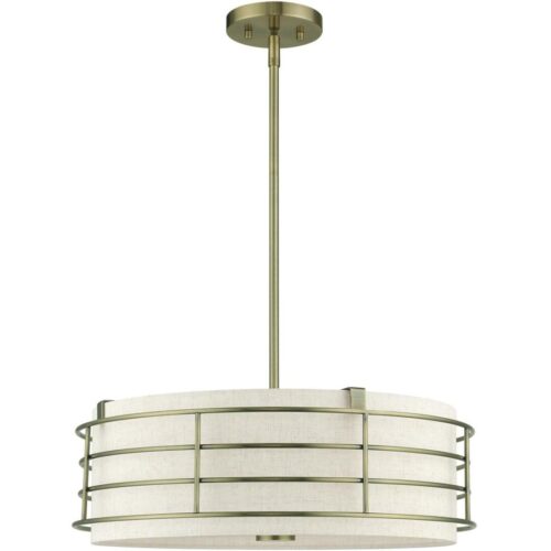 55114-01 4 Light Antique Brass Pendant Chandelier-Lighting LumensChandeliers