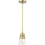 56451-08 1 Light Natural Brass Mini Pendant-Lighting LumensPendant Lights