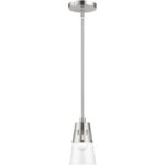 56451-91 1 Light Brushed Nickel Mini Pendant-Lighting LumensPendant Lights