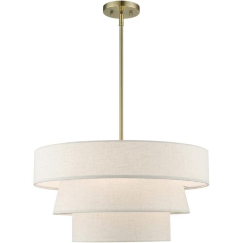 56724-01 4 Light Antique Brass Pendant Chandelier-Lighting LumensChandeliers