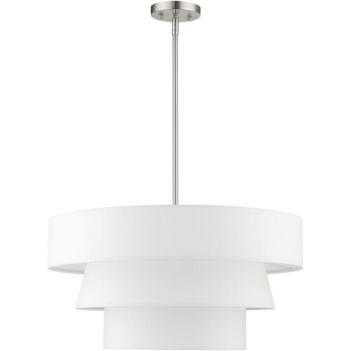 58134-91 4 Light Brushed Nickel Pendant Chandelier-Lighting LumensChandeliers