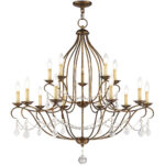 15 Light Verona Bronze Chandelier with Steel base material-Lighting LumensChandeliers