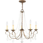 5 Light Verona Bronze Chandelier with Steel base material-Lighting LumensChandeliers