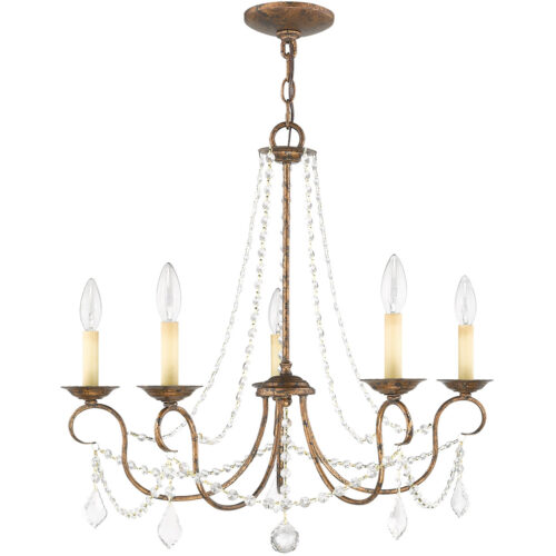 5 Light Verona Bronze Chandelier with Steel base material-Lighting LumensChandeliers