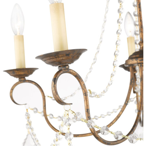 5 Light Verona Bronze Chandelier with Steel base material-Lighting LumensChandeliers