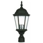 3 Light TBK Outdoor Post Lantern Pendant Lighting Fixture with Clear Water Glass Shade-Lighting LumensLantern