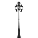 7557-14 4 Light Textured Black Outdoor Post Light-Lighting LumensOutdoor Wall Lights