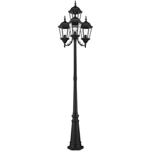 7557-14 4 Light Textured Black Outdoor Post Light-Lighting LumensOutdoor Wall Lights