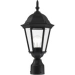 7558-14 1 Light Textured Black Outdoor Post Top Lantern-Lighting LumensLantern