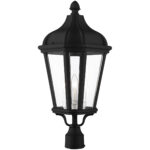 3 Light TBK Outdoor Post Top Lantern with Clear Glass Shade-Lighting LumensLantern