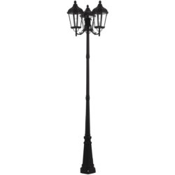 3 Light TBK Outdoor Post Light with Clear Glass Shade-Lighting LumensOutdoor Wall Lights