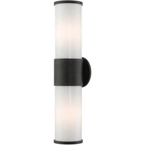 79324-14 2 Light Textured Black Outdoor Wall Lantern-Lighting LumensLantern