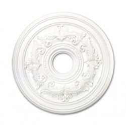 White Ceiling Medallion with Polyurethane Foam base with 22.5 Dia-Lighting LumensMedallion