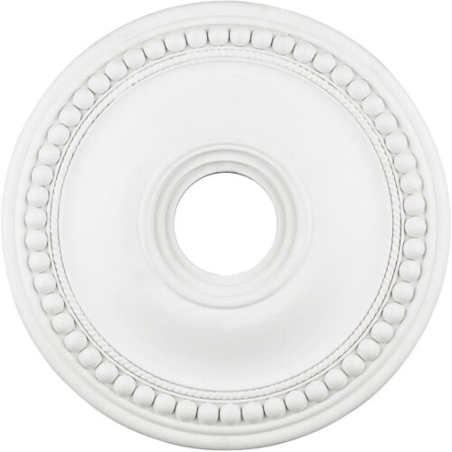 White Ceiling Medallion with Polyurethane Foam base with 20 Dia-Lighting LumensMedallion