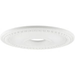 White Ceiling Medallion with Polyurethane Foam base with 20 Dia-Lighting LumensMedallion